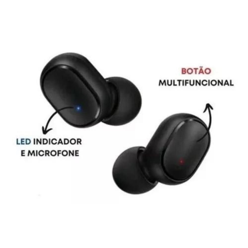 Fone De Ouvido In-ear Bluetooth Preto - FJA PRODUTOS E SERVIÇOS