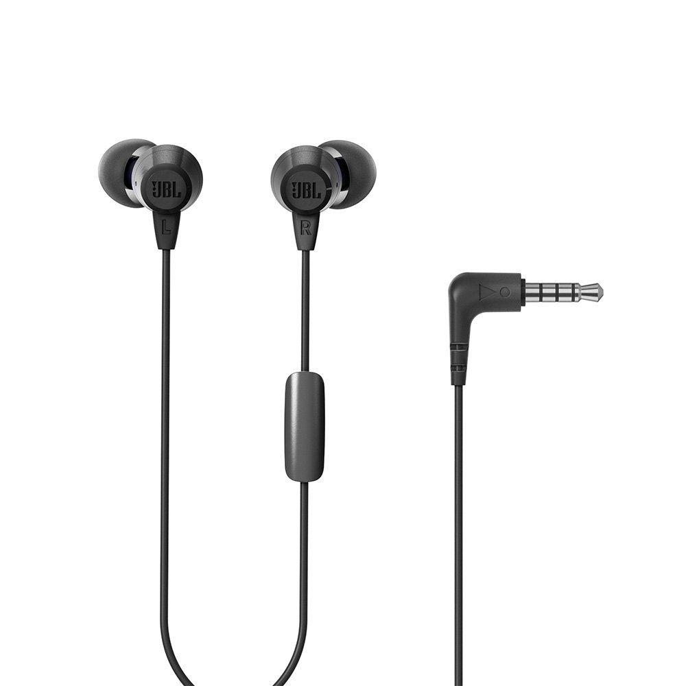 Fone de Ouvido Intra-auricular JBL C50HI, com Fio, com Microfone, Preto - JBLC50HIBLKE