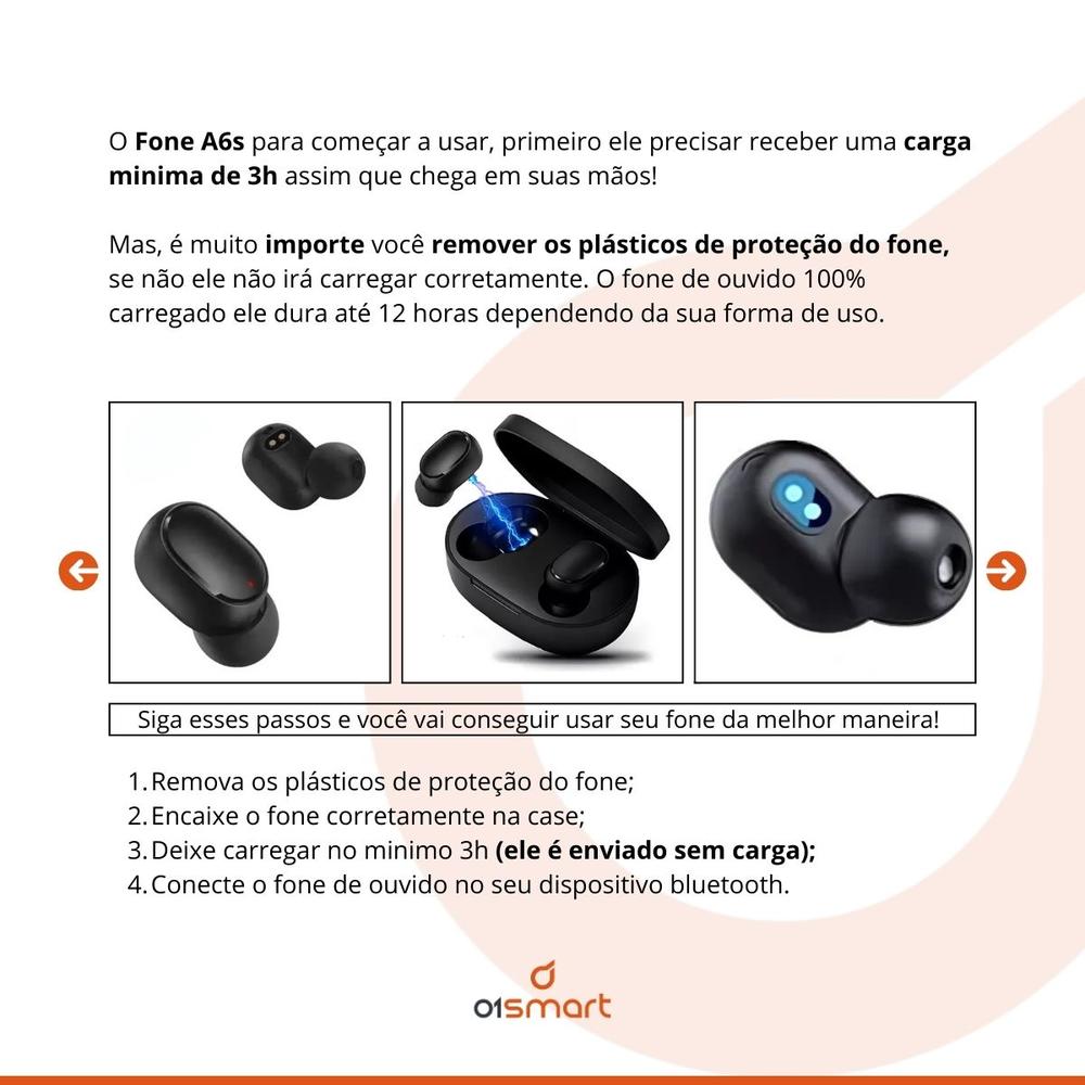 Fone De Ouvido S/fio Bluetooth Garantia Original Nota Fiscal - 01Smart
