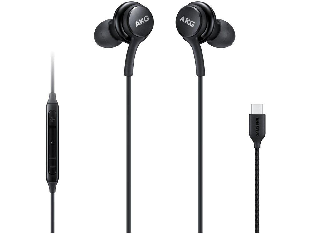 Fone Samsung AKG USB tipo-C com fio e controles