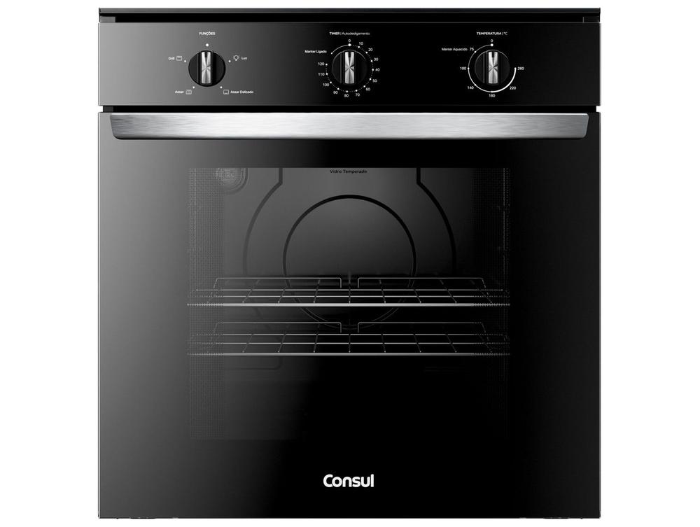 Forno Elétrico de Embutir Consul Multifuncional 84L Preto COB84BE
