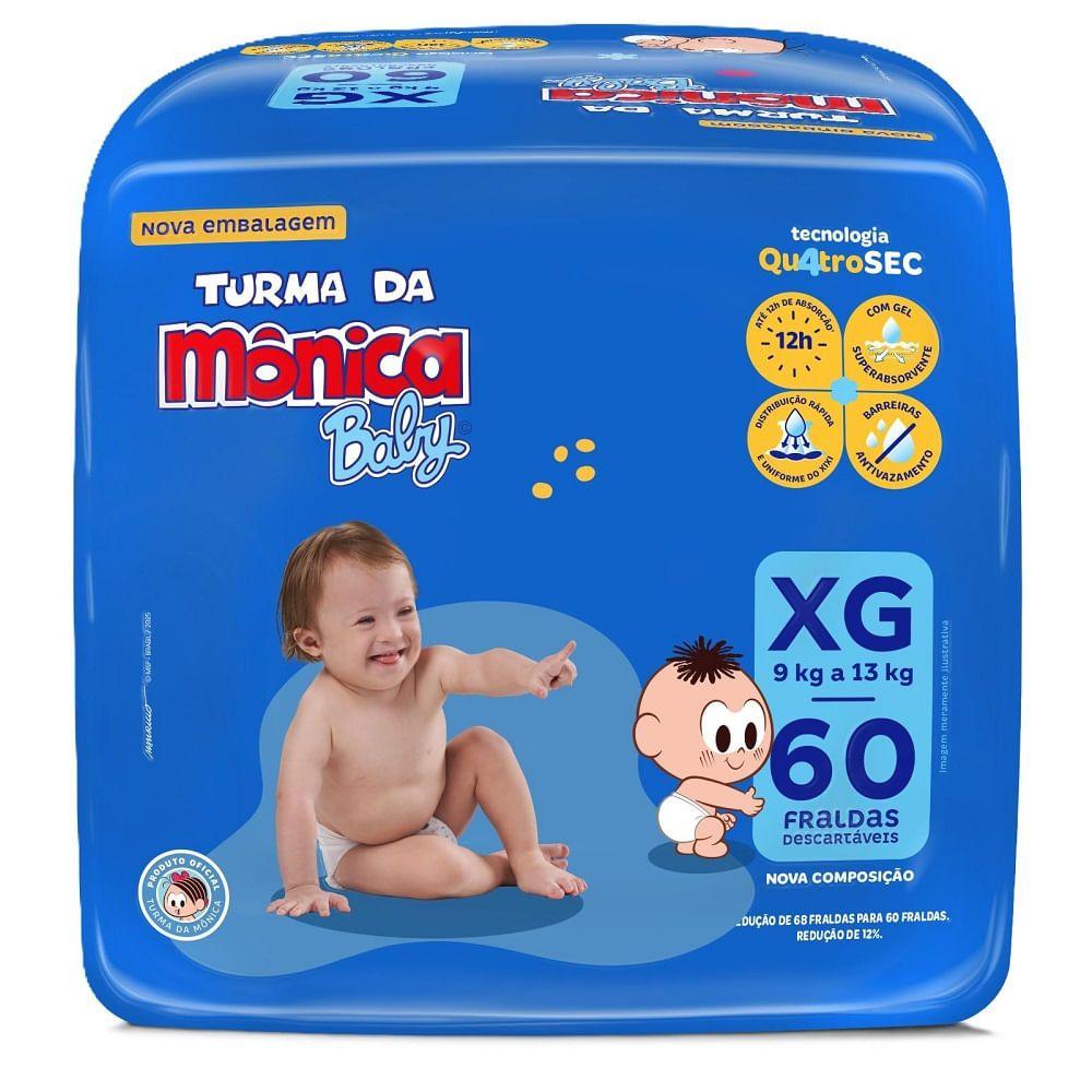 Fralda Turma da Mônica Baby XG 60 Unidades
