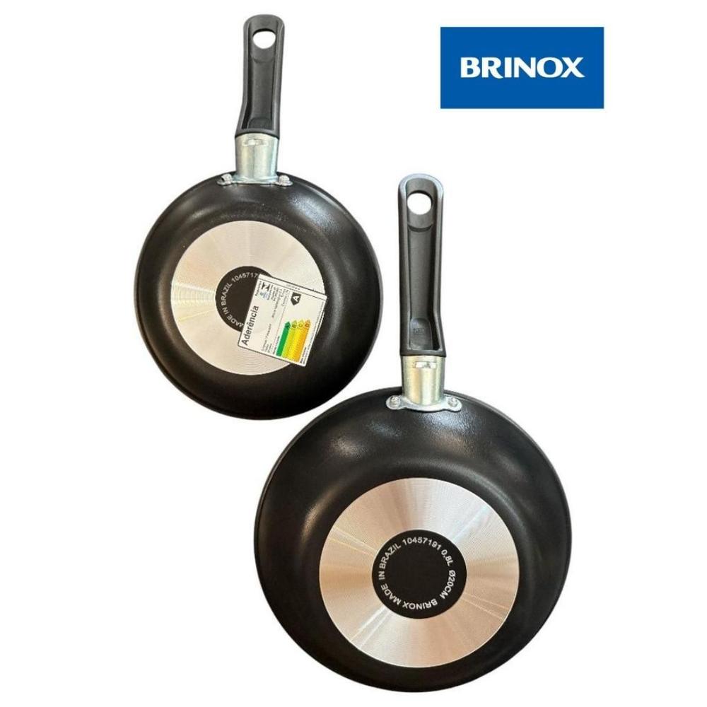 Frigideira 2 Peças Cerâmica Brinox Ø20cm e Ø16cm Preto - foto 4