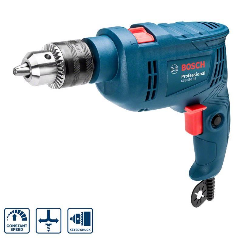 Furadeira de Impacto 1/2 POL 550W GSB550 RE com Reversão e Kit 14 Brocas BOSCH 110v - foto 2