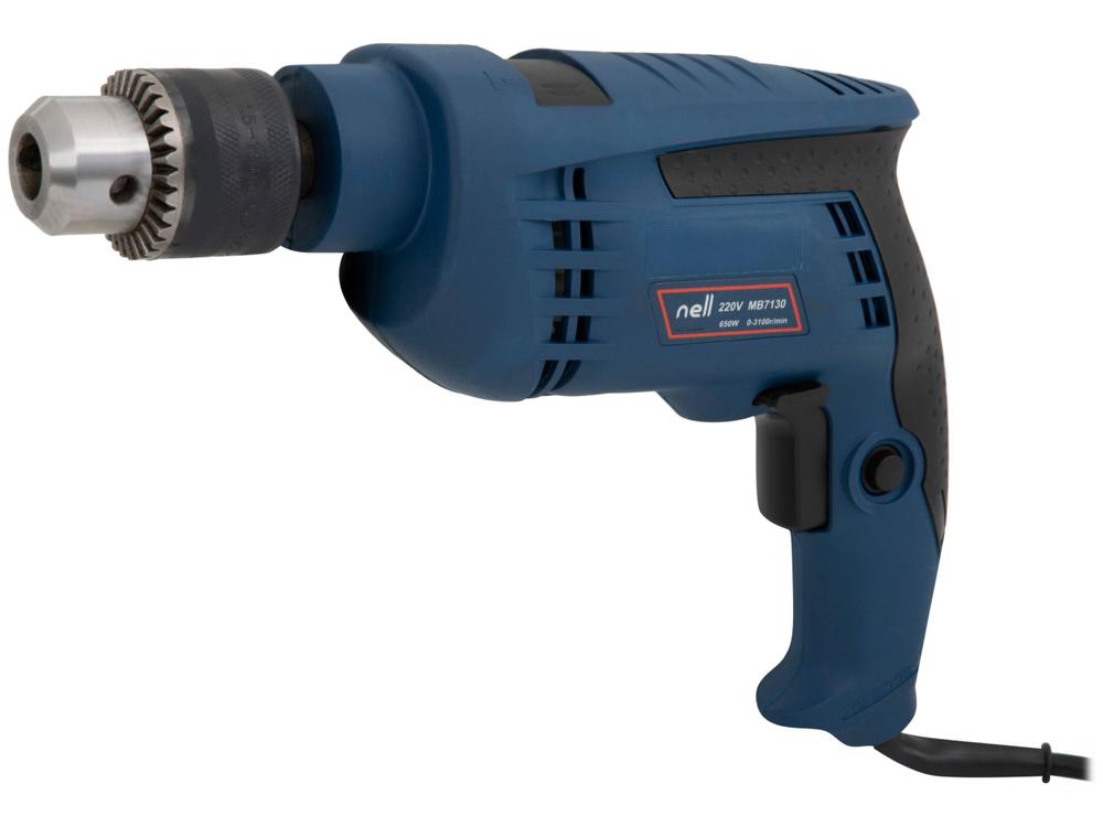 Furadeira de Impacto Nell 650W Velocidade Variável e Reversível 1/2” com Maleta 27 Peças MB713 - foto 4