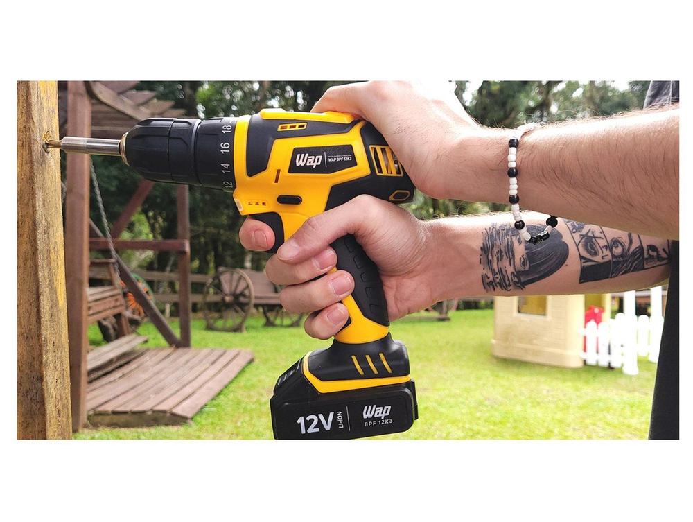 Furadeira e Parafusadeira Wap a Bateria 12V com Maleta 13 Peças BPF 12K3 - foto 2
