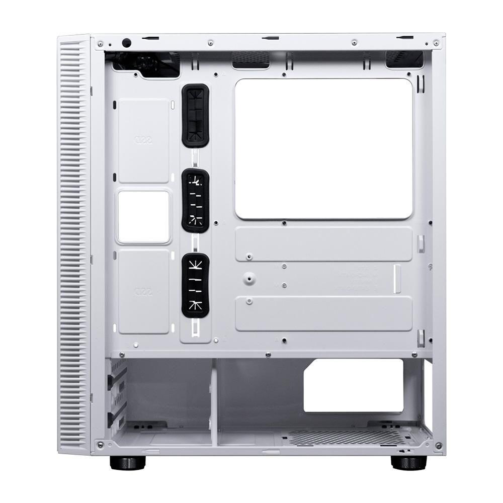 Gabinete Gamer Redragon BlackBird, Mid Tower, RGB, ATX, Lateral Vidro Temperado, Sem FANs, Branco - GC-708WH