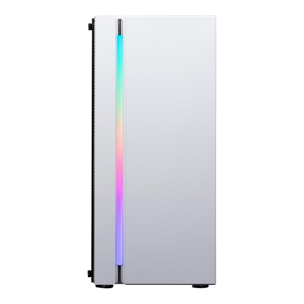 Gabinete Gamer Redragon BlackBird, Mid Tower, RGB, ATX, Lateral Vidro Temperado, Sem FANs, Branco - GC-708WH