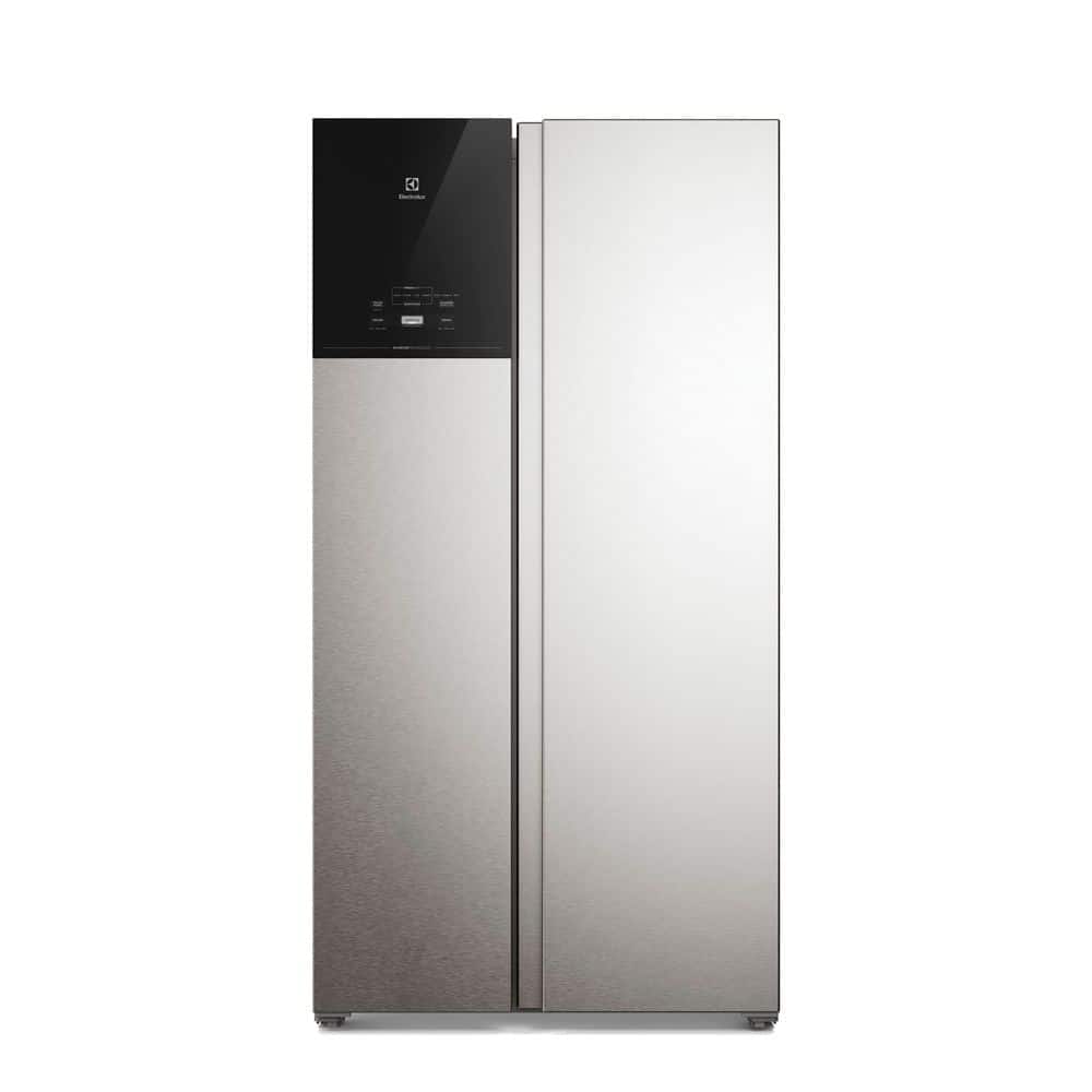 Geladeira Electrolux Frost Free Bivolt 624L Efficient com AutoSense Side by Side Inox Look (ES60S)