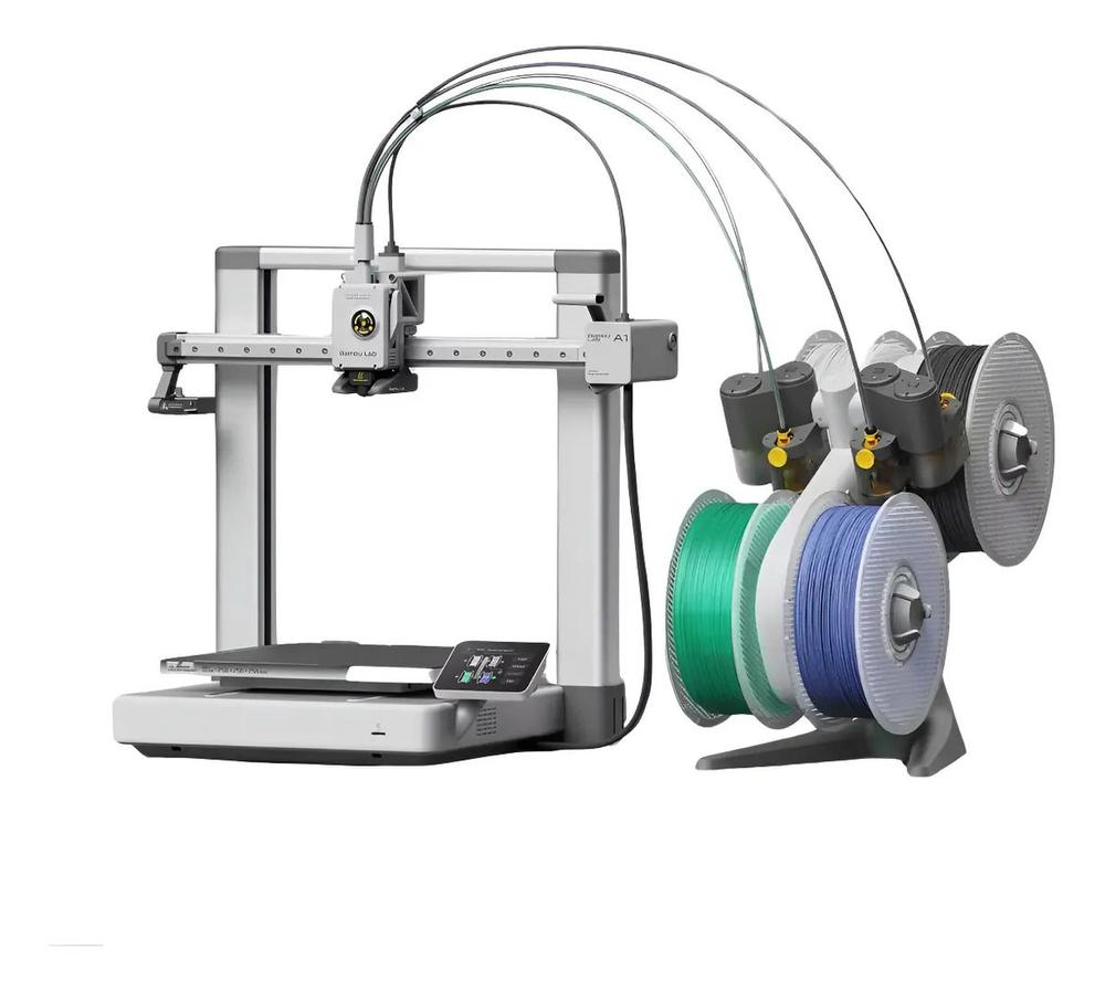 Impressora 3d Fdm Bambu Lab A1 + Ams Lite+ 4 Rolos Filamento