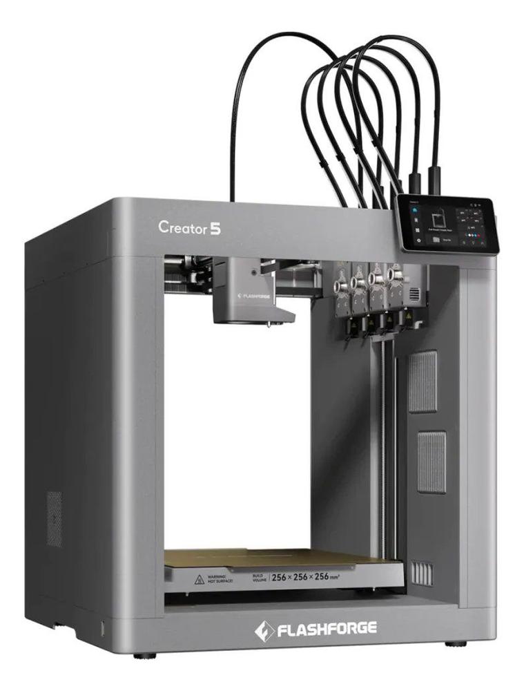 Impressora 3d Flashforge Creator 5 Com 4 Bicos Multicolor Cinza