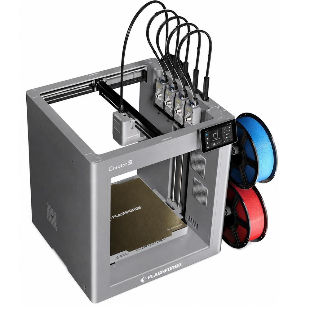 Impressora 3D Flashforge Creator 5 Multicolorida Com 4 Bicos Bivolt 127V/220V