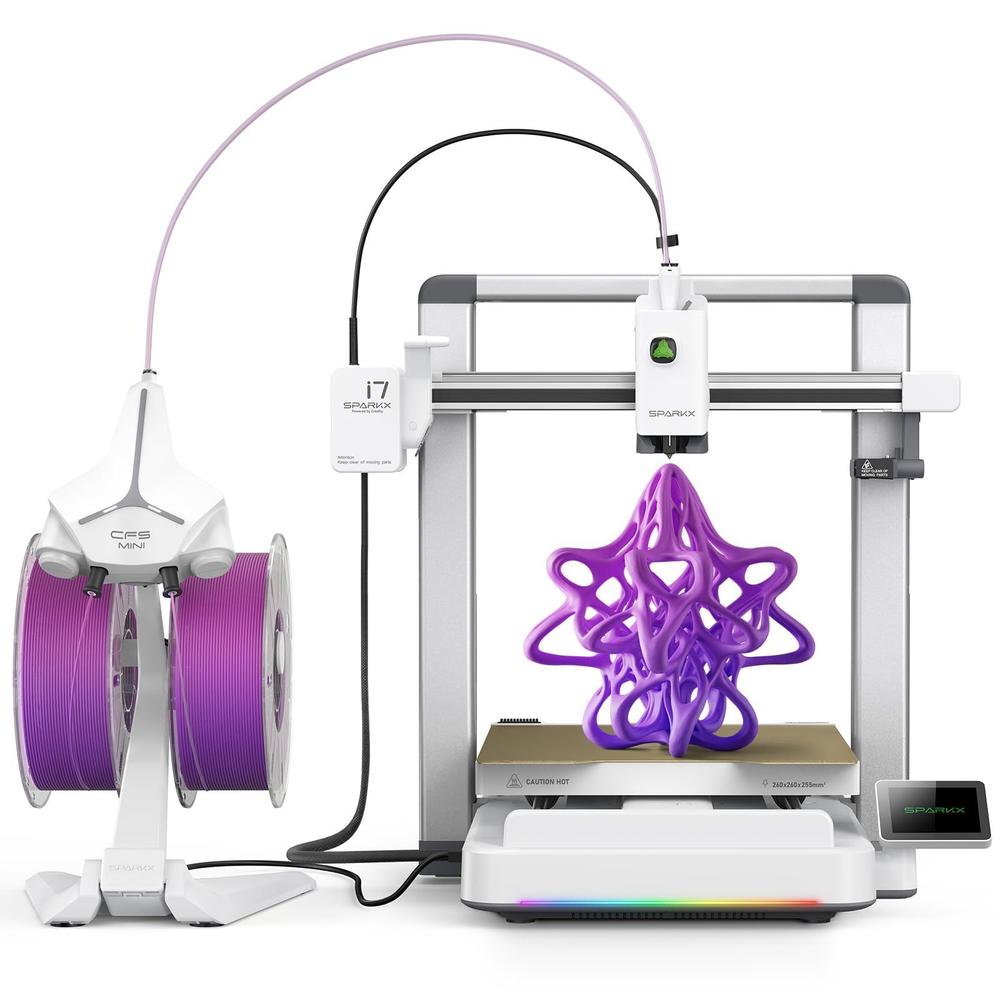 Impressora 3D SPARKX i7 com Recarregamento Automático de Filamento e Câmera AI