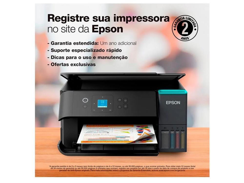 Impressora Multifuncional Epson EcoTank L4360 - Wi-Fi + 1 Garrafa Epson EcoTank T504 Preto