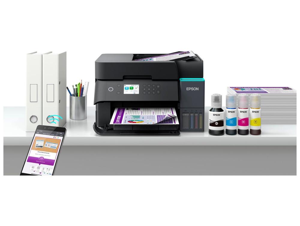 Impressora Multifuncional Epson EcoTank L6370 Jato de Tinta Colorida Wi-Fi USB ADF - foto 4