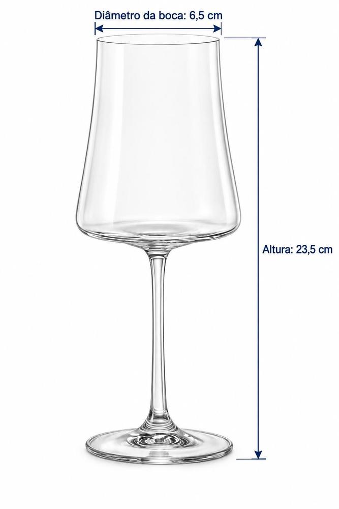 Jogo 6 Taças Xtra Sommelier Cristalex Bohemia 360 ml - Bohemia Crystal - foto 3