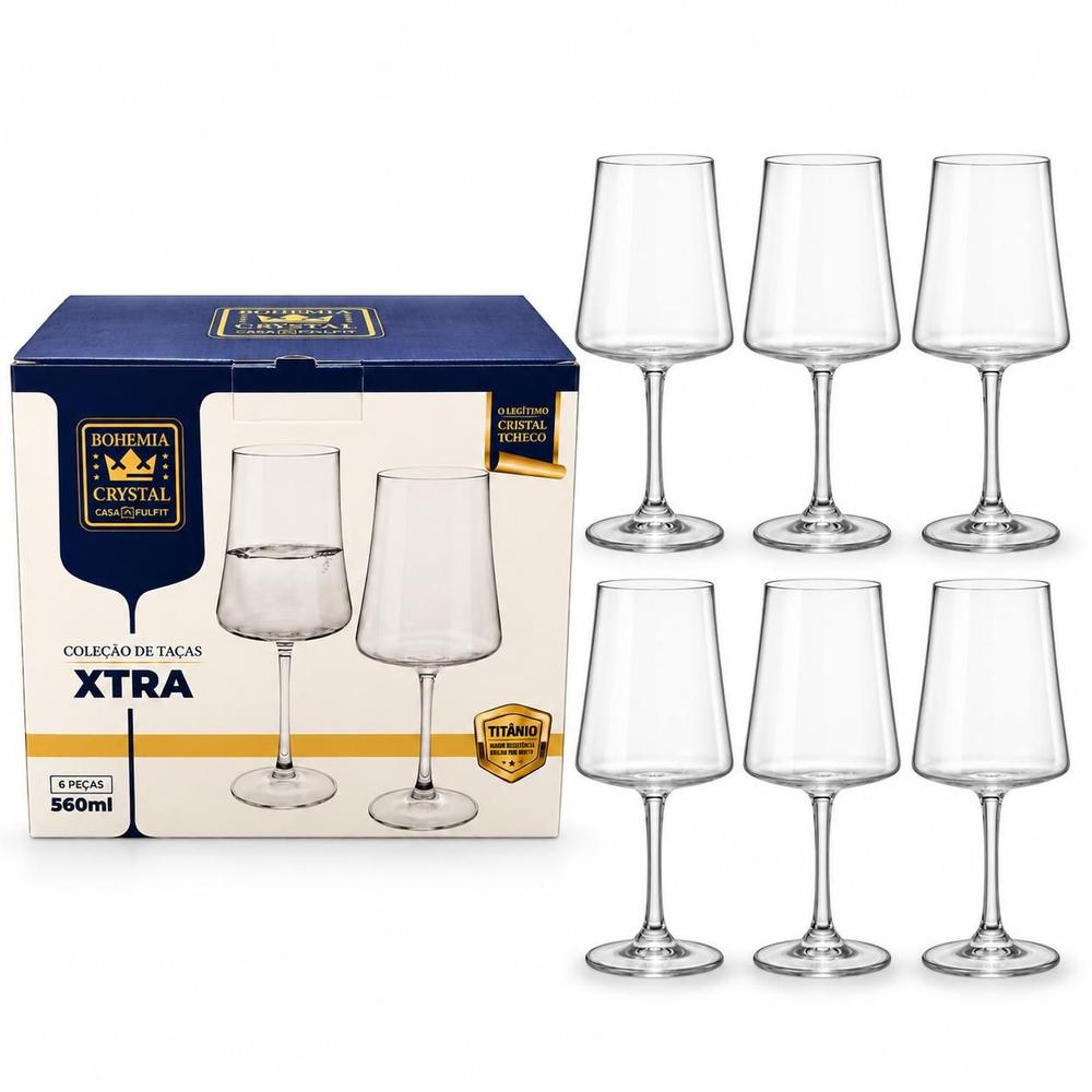 Jogo 6 Taças Xtra Sommelier Cristalex Bohemia 360 ml - Bohemia Crystal