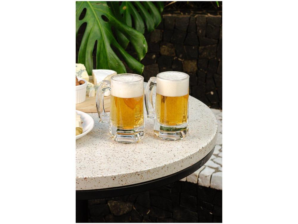 Jogo de Canecas de Chopp e Cerveja de Vidro Transparente 300ml Haus Concept Pavillion 2 Peças - foto 4