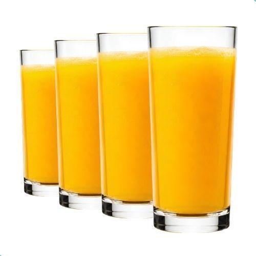 Jogo De Copos Em Vidro Kit 6 Peças Cozinha Água Suco Drink