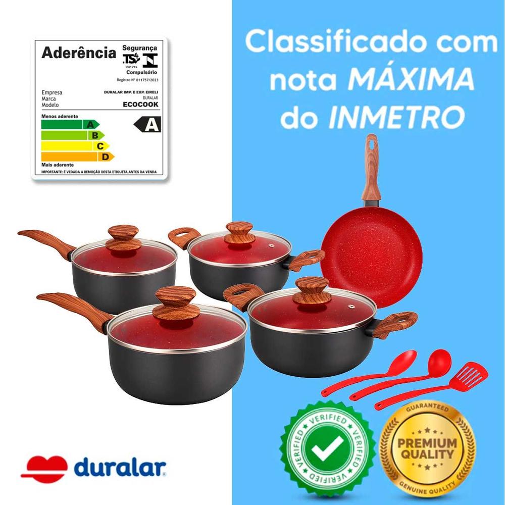 Jogo Panelas Cerâmica Antiaderente Indução 8 Peças Duralar - foto 2