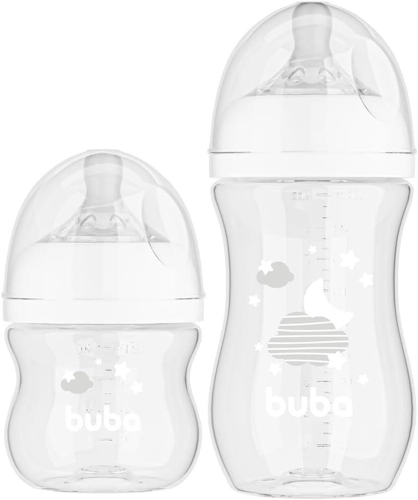 Kit 2 Mamadeiras Easy Flow Nuvem Anticólica 120 e 270ml Buba