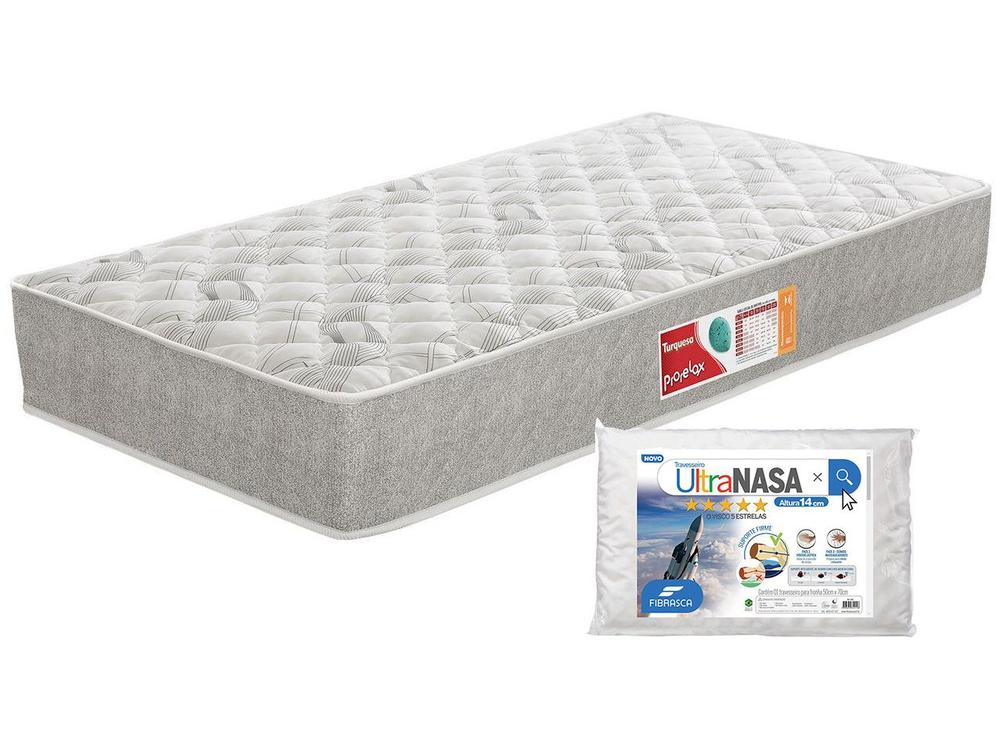 Kit Colchão Solteiro Prorelax Espuma D33 14x88cm Solteiro Padrão