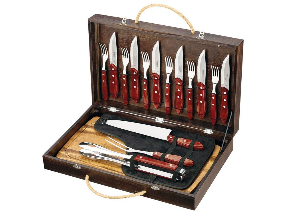 Kit de Churrasco 17 Peças Tramontina 21198/766.