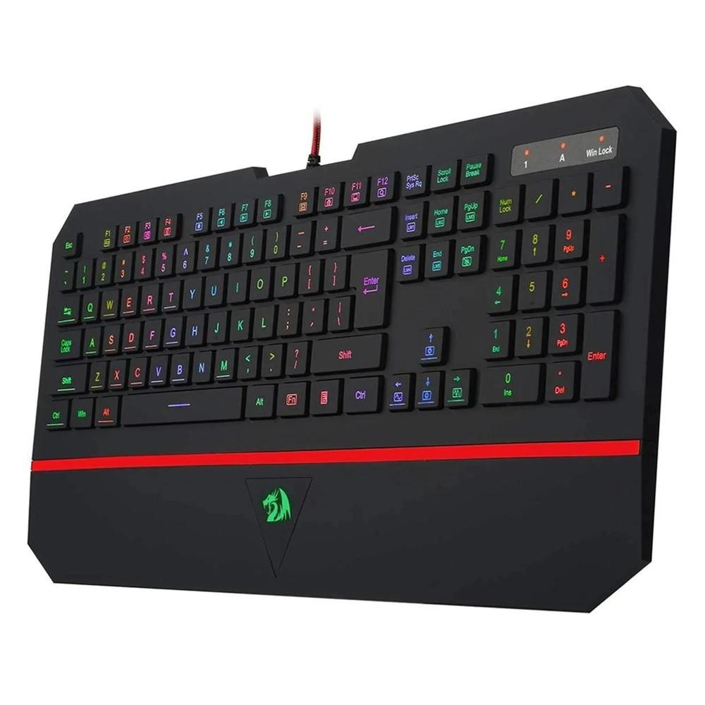 Kit Gamer Redragon Teclado Mouse Headset USB RGB