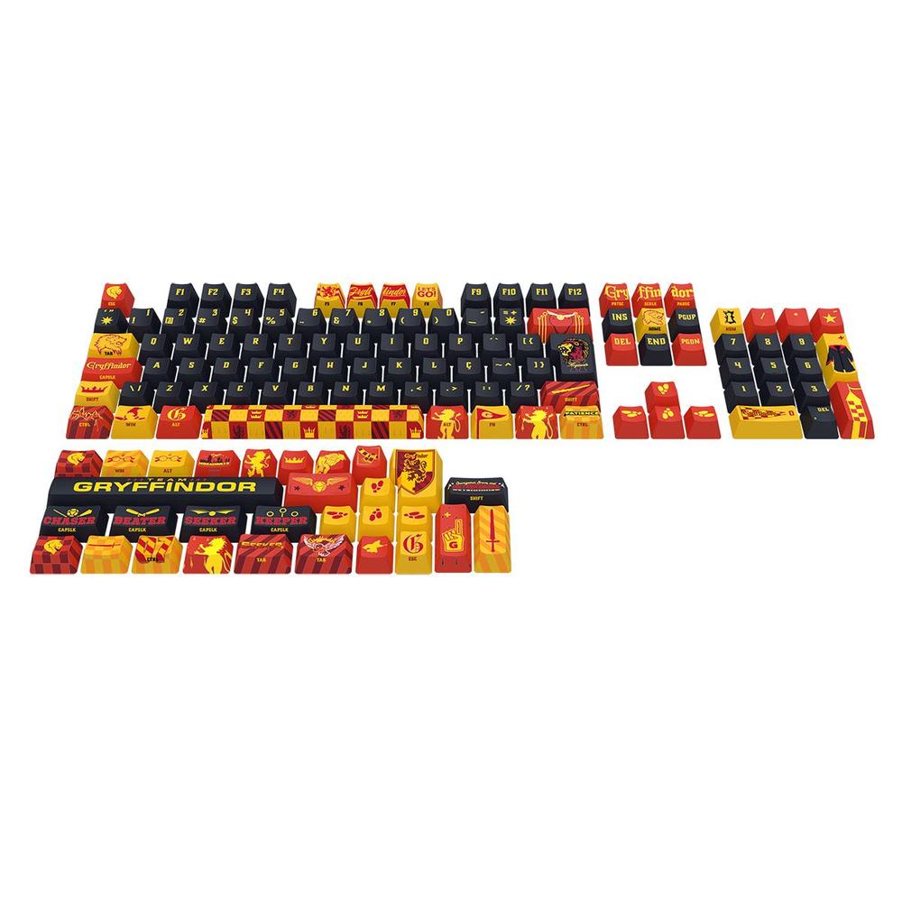 Kit keycaps redragon harry potter grifinoria abnt2 136 teclas redragon hp-944