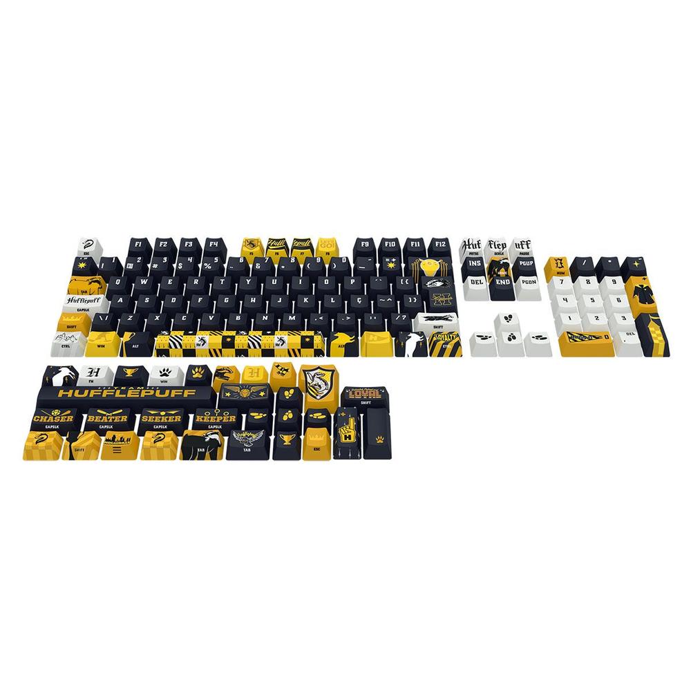 Kit keycaps redragon harry potter lufa-lufa abnt2 136 teclas redragon hp-943 - foto 2