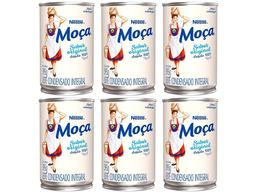 Kit Leite Condensado Nestlé Moça Original Lata 6 unidades