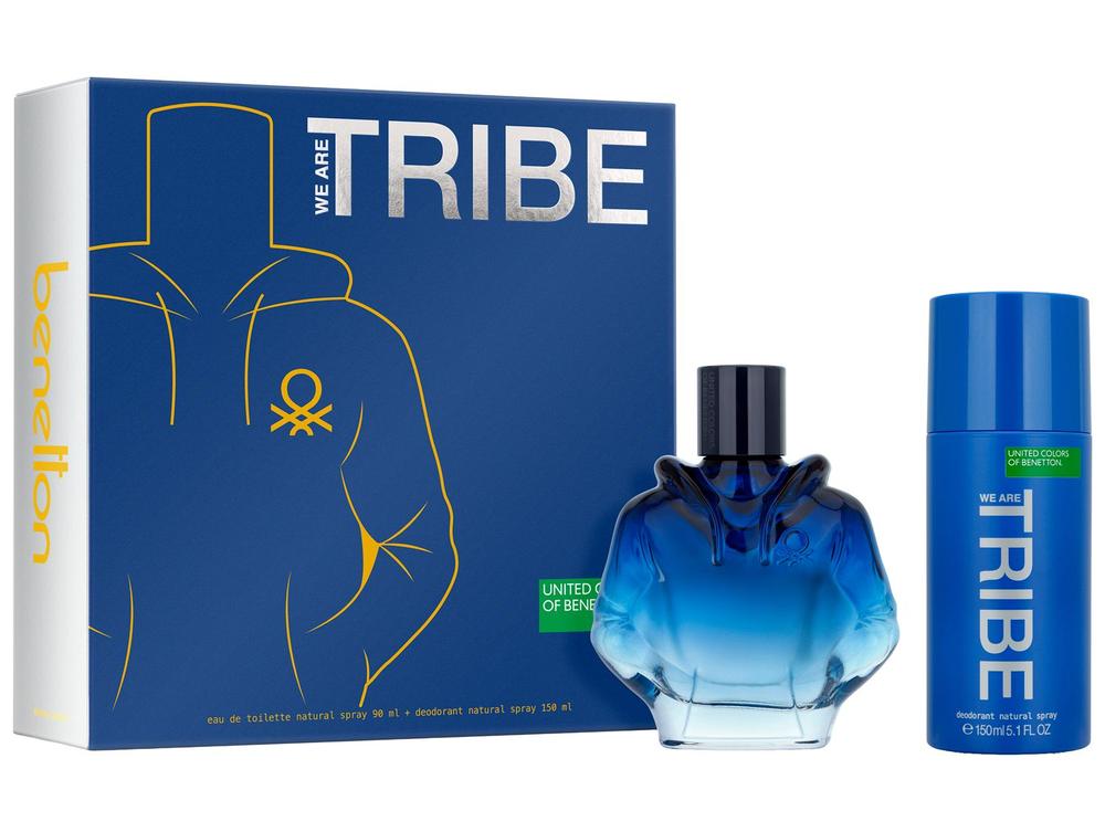 Kit Perfume Masculino United Colors of Benetton We Are Tribe - 1 Eau de Toilette 90ml + 1 Desodorante Spray 150ml