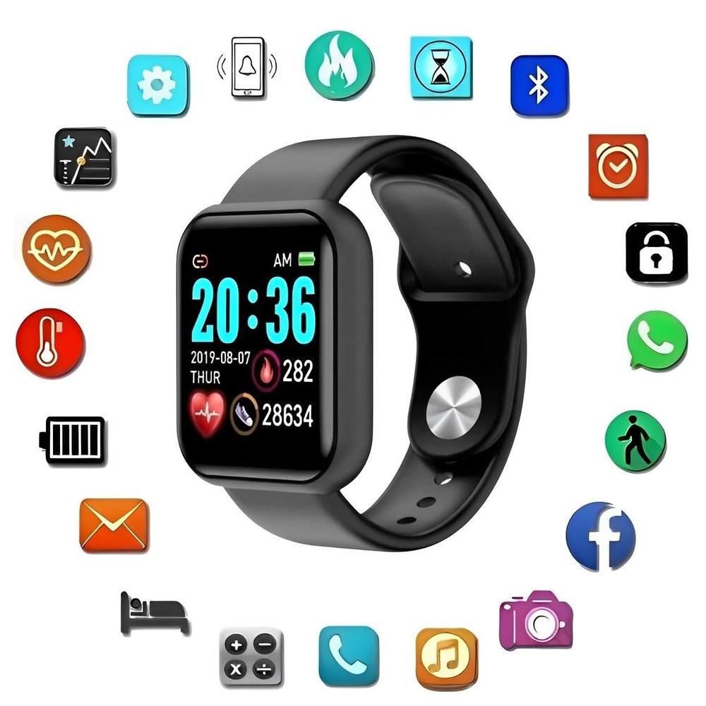 Kit Relógio Smartwatch Inteligente Masculino + Fone De Ouvido Bluetooth Tws Intra Auricular A6s - Red Place