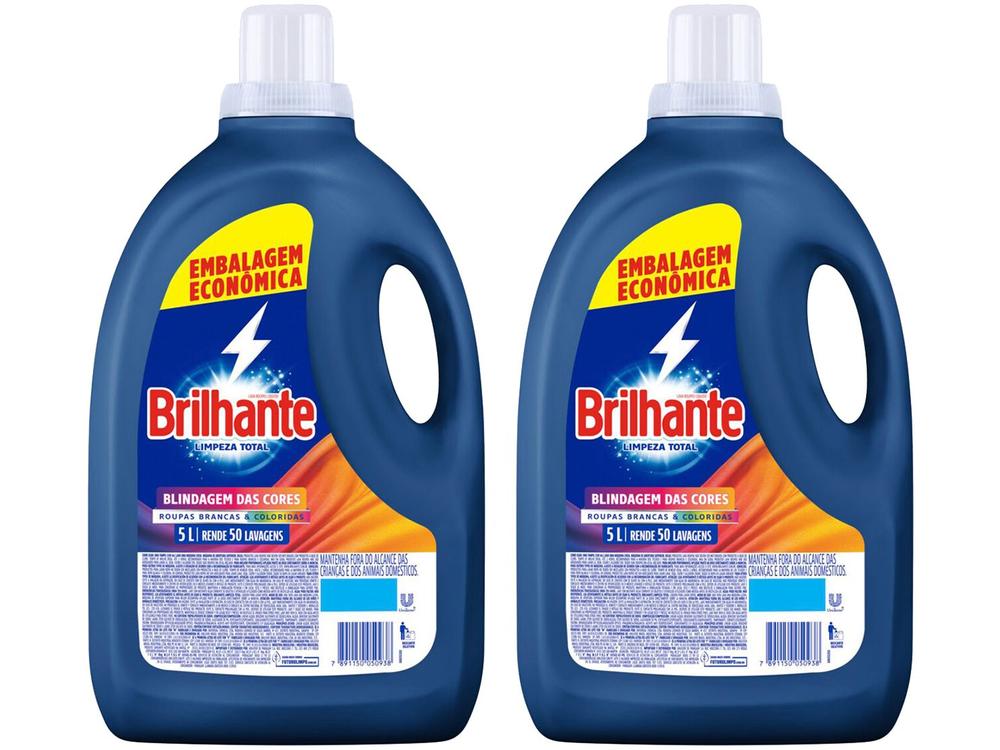 Kit Sabão Líquido Brilhante Limpeza Total