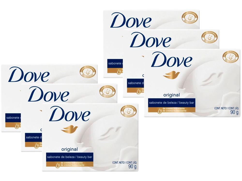 Kit Sabonete Dove Original 6 Unidades 90g Cada