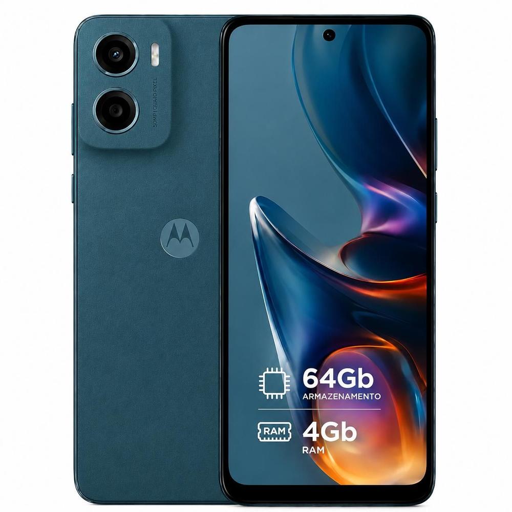 Kit Smartphone Moto G06 64GB 4GB RAM Tela Grande Bateria 5000mAh Dual Chip Fone de Ouvido - Motorola - foto 2