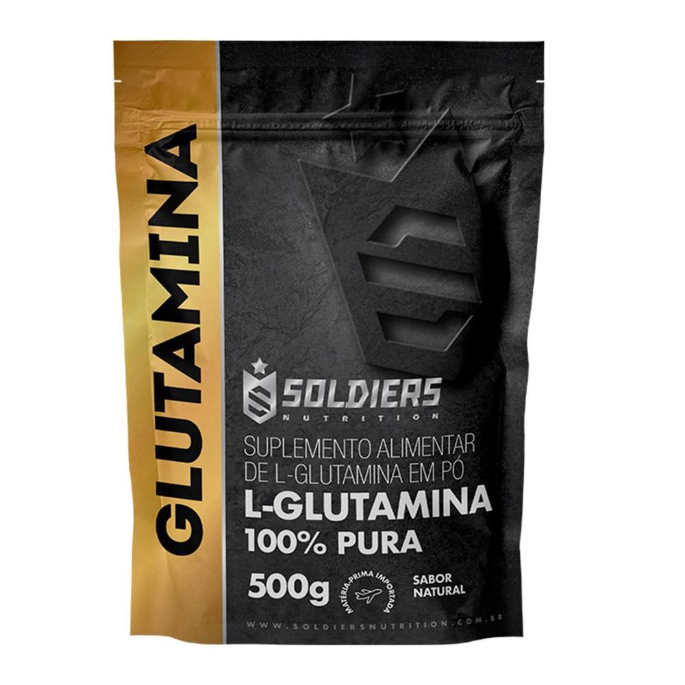 L - Glutamina 500g - 100% Pura Importada - Soldiers Nutrition
