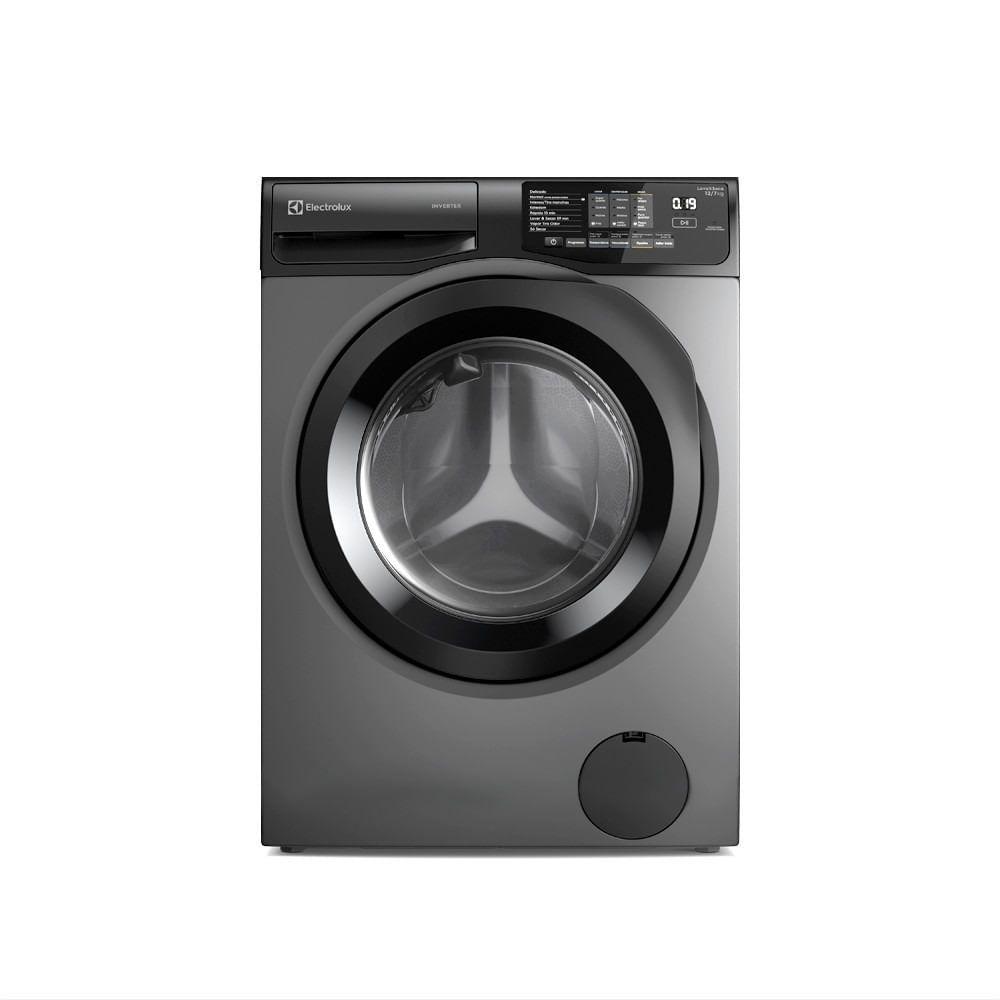 Lava e Seca Electrolux 12/7kg Cinza Ônix Inverter com Água Quente e Lavagem Inteligente (LSC12)