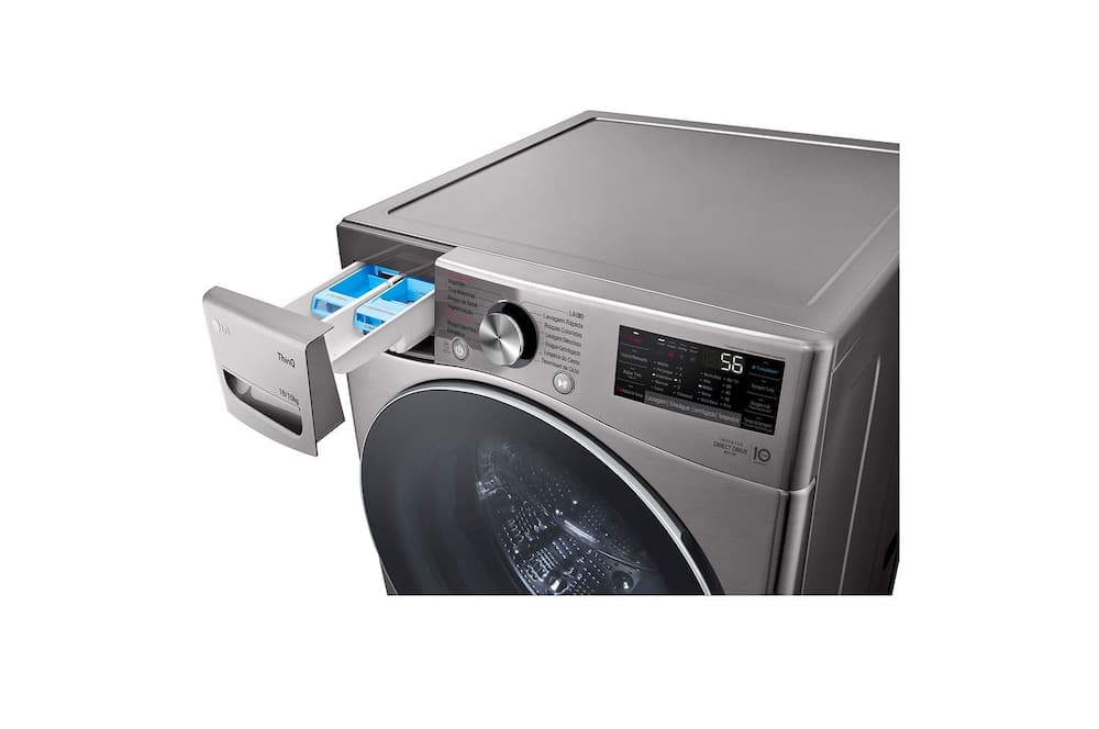 Lava e Seca LG Smart 18kg Inox Look com Inteligência Artificial AIDD (WD18SV2S6B) - 127V