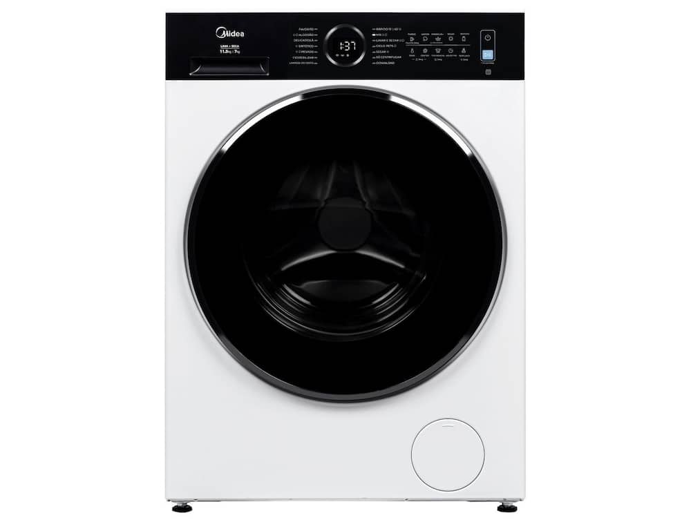 Lava e Seca Midea 11,5kg MF205D115WB/WK-01 Inverter Água Quente e Fria Branca