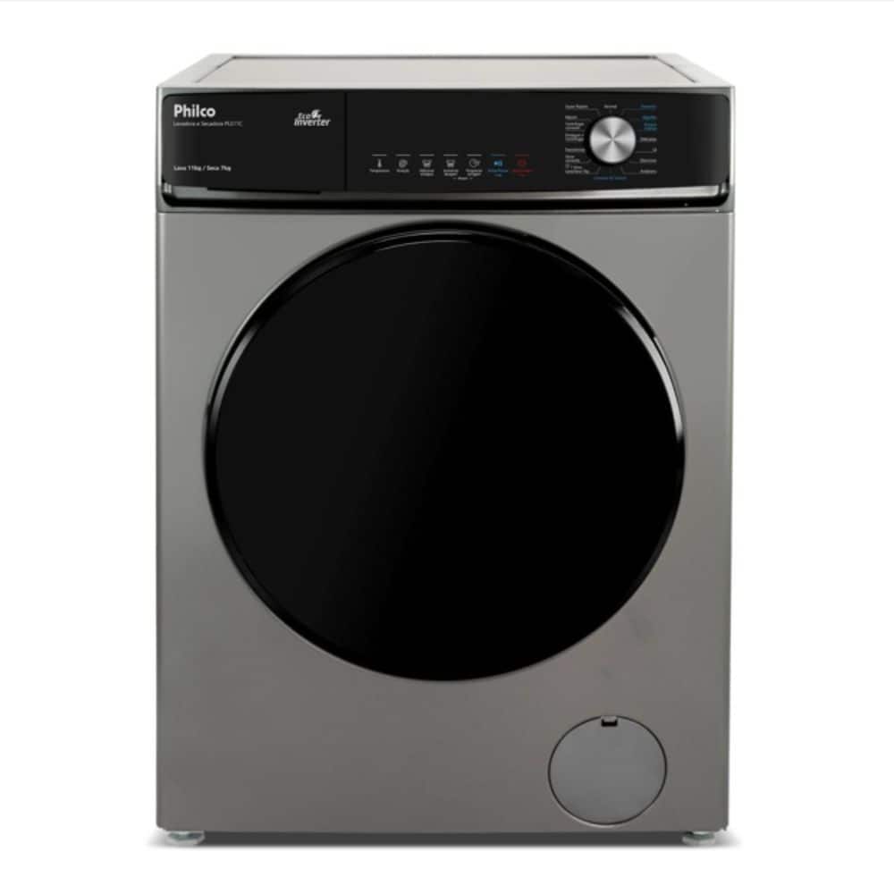 Lava e Seca Philco 16 Programas Eco Inverter 11kg Titânio PLS11C — vendido por Engageeletroful