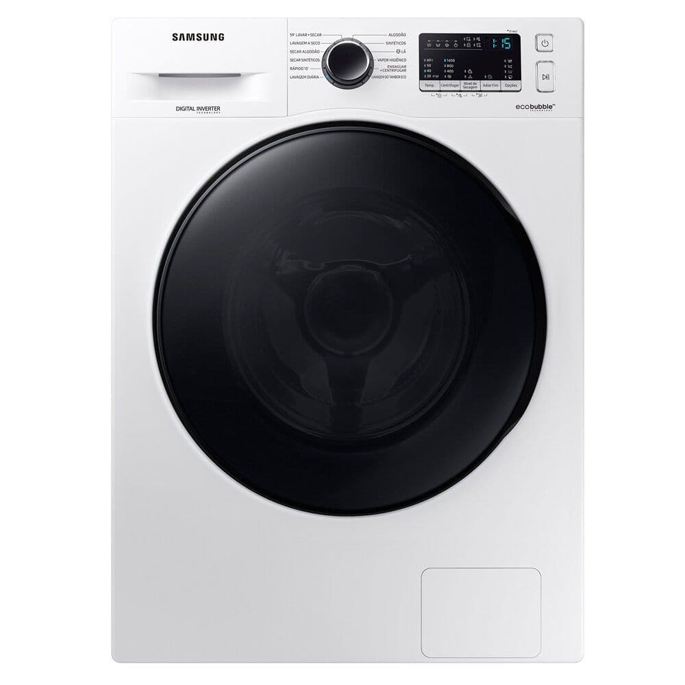 Lava e Seca Samsung Ecobubble 11kg Branca com Smart Check e Digital Inverter WD11A