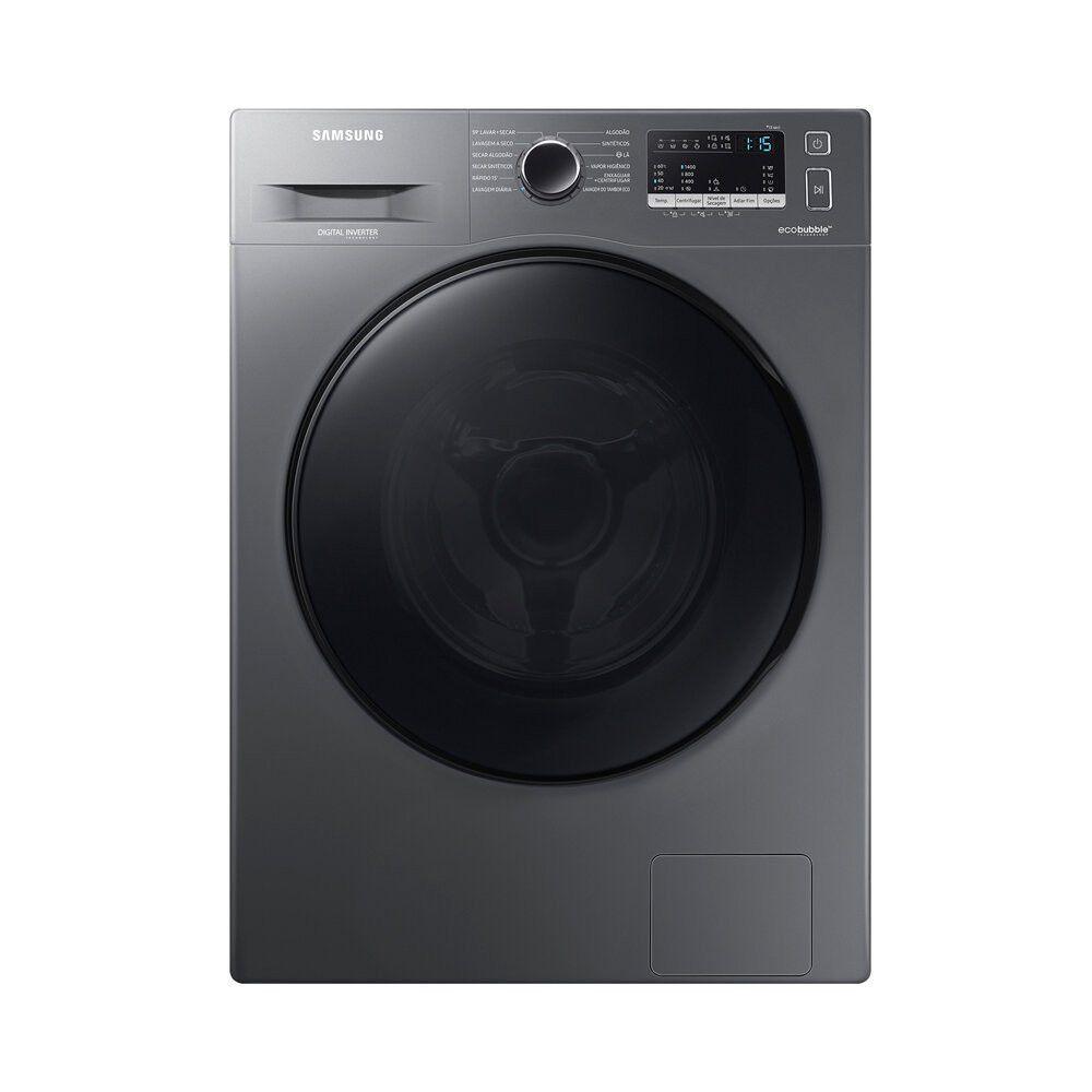 Lava e Seca Samsung Ecobubble 11kg Inox Look com Smart Check e Digital Inverter WD11A