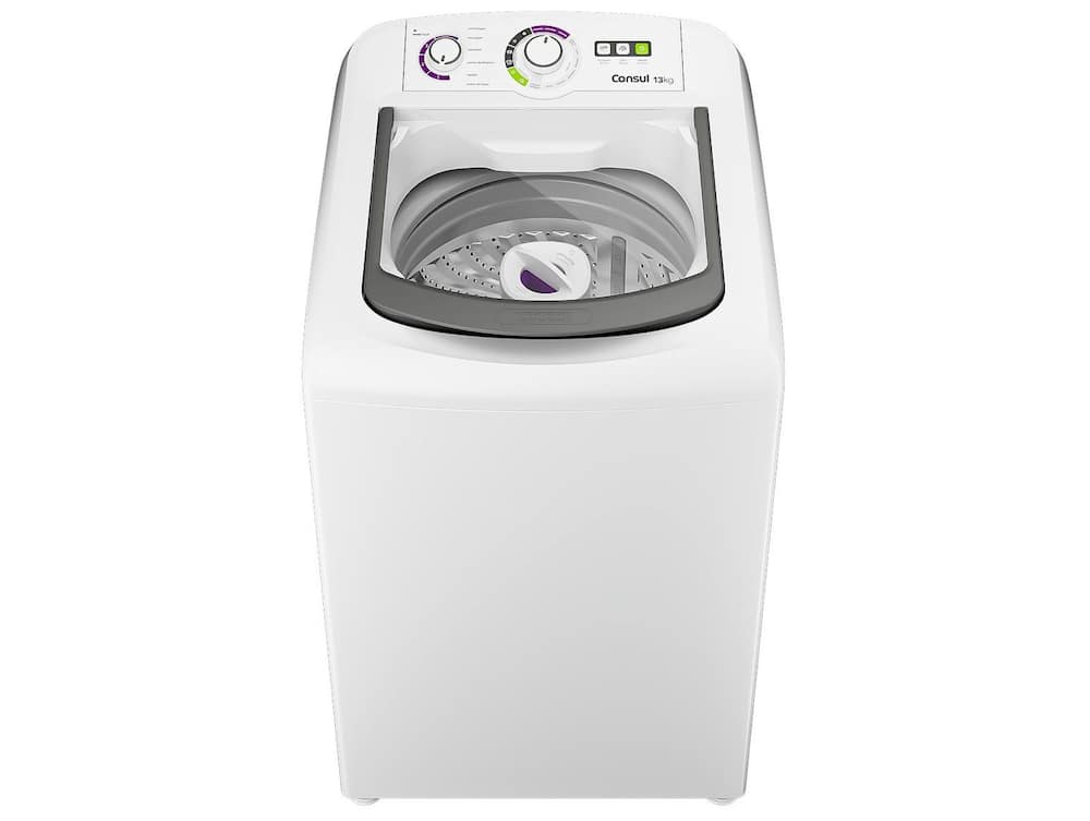 Lavadora de Roupas Consul 13kg Cesto Inox 16 Programas de Lavagem Branca CWH13AB