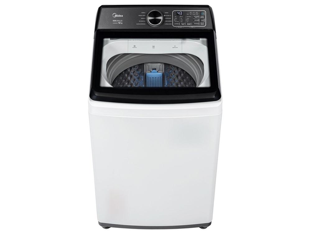 Lavadora de Roupas Midea 12kg 10 Programas de Lavagem Branco Wave Impeller MAV04W120/WKBR05