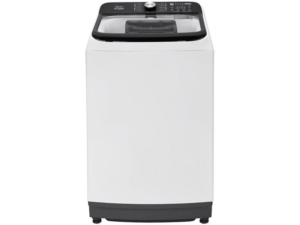 Lavadora de Roupas Midea 13kg Cesto Inox 13 Programas de Lavagem Branca Wave Agitator