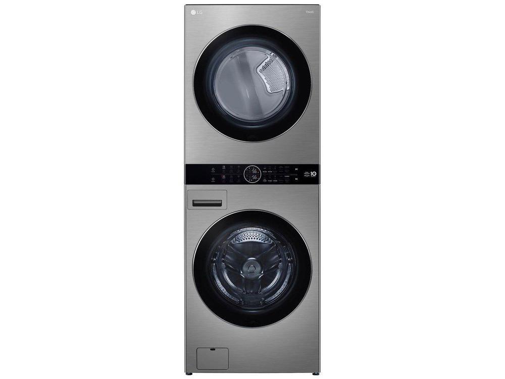 Lavadora e Secadora Elétrica Smart LG WashTower 17kg Aço Escovado com Inteligência Artificial AIDD - WK17VS6A