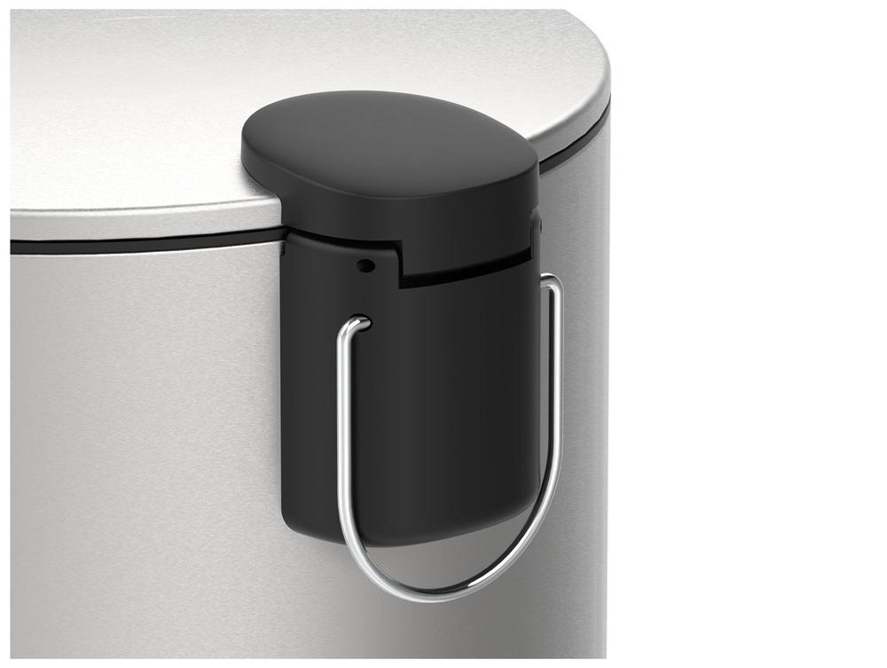 Lixeira Inox com Tampa com Pedal 5L Brinox Spin - foto 5