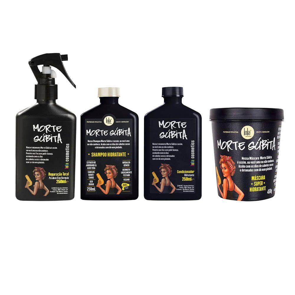 Lola Cosmetics Morte Súbita Kit  Shampoo + Condicionador + Spray + Máscara