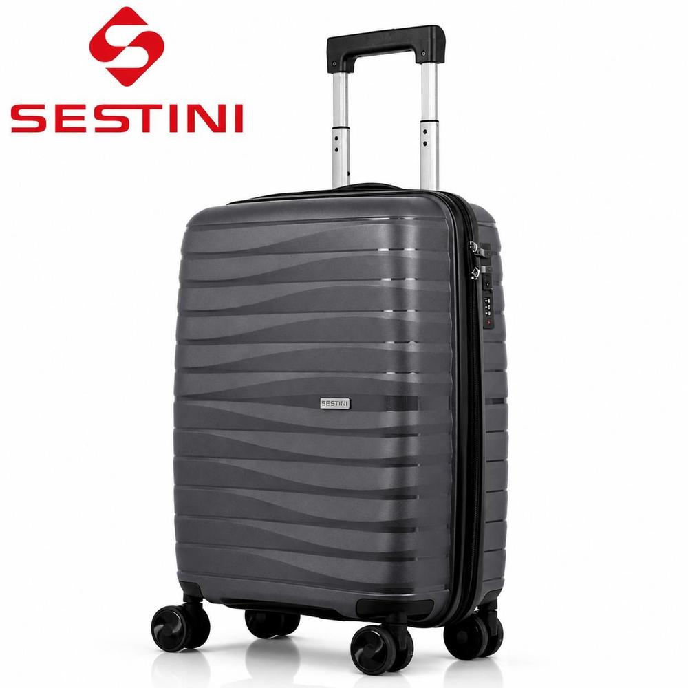 Mala Bordo 10kg Sestini em Polipropileno Ultra Resistente Para Cabine no Padrão ANAC, Original Sestini com Garantia Vitalícia 55x35x22cm